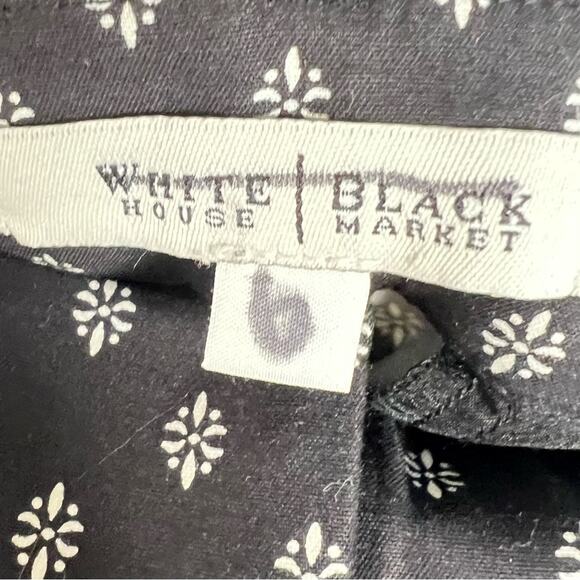 White House Black Market black and white casual chino dress pants size 6 B96 - Picture 3 of 4
